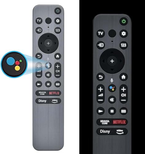 RMF-TX900U Sprachfernbedienung Anschluss Geeignet für Sony TV Bluetooth Sprachfernbedienung XR-42A90K XR-48A90K mit Hintergrundbeleuchtung und Nachtlicht von Fourmor