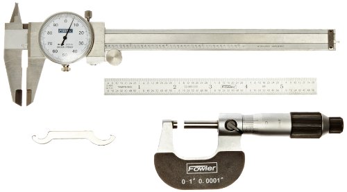 Fowler 52-095-007 Toolmakers Universal-Mess-Set, 6 Messschieber, 6 flexible Lineale, Mikrometer von Fowler von Fowler