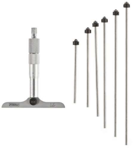 Fowler 52-225-116 Economy Tiefenmikrometer, 0-15,2 cm Messbereich, 0,00000000000000000000000000000000000000000 von Fowler
