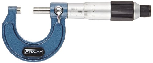 Fowler 52-248-001 Fine Quality Outside Metric Micrometer, Friction Stop Thimble, 0-25mm Measuring Range, 0.001mm Accuracy, 0.01mm Graduation von Fowler