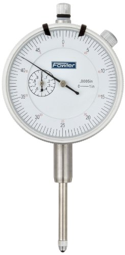 Fowler 52-520-129 AGD Dial Indicator, White Face, 1 Travel, 0.0005 Graduation Interval, Continuous and Balanced Reading, 2.25 Diameter by Fowler Fowler 52-520-129 AGD Dial Indicator, White Face, 1 Travel, 0.0005 Graduation Interval, Continuous and Balanced Reading, 2.25 Diameter by Fowler von Fowler