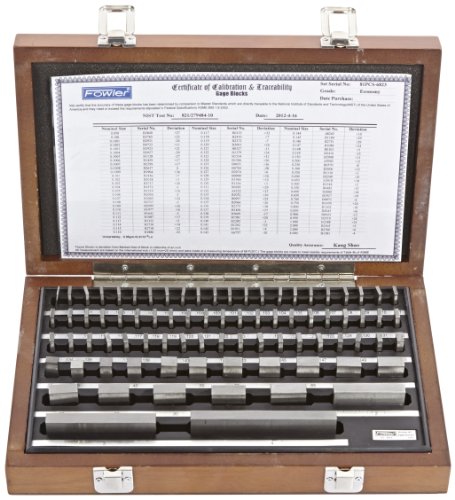 Fowler Stahl shop-blox rechteckig Wirtschaft Gage Block Set, 81 Piece, 1 von Fowler