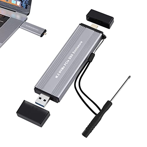 Fowybe M2 SSD-Gehäuse - M.2 NVME SSD-Gehäuseadapter | 10 Gbit/s USB 3.1 Gen 2 Type C Enclosure Reader, unterstützt 2230/2242/2260/2280 von Fowybe