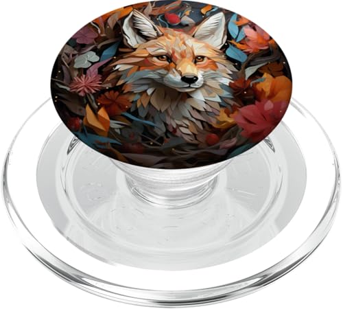 Fuchs, Herbstblätter, Camouflage-Grafik PopSockets PopGrip für MagSafe von Fox Autumn Camo Merch