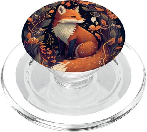 Nette Fuchs Bunte Illustration Herbst Blätter PopSockets PopGrip für MagSafe Nette Fuchs Bunte Illustration Herbst Blätter PopSockets PopGrip für MagSafe von Fox Colorful Merch