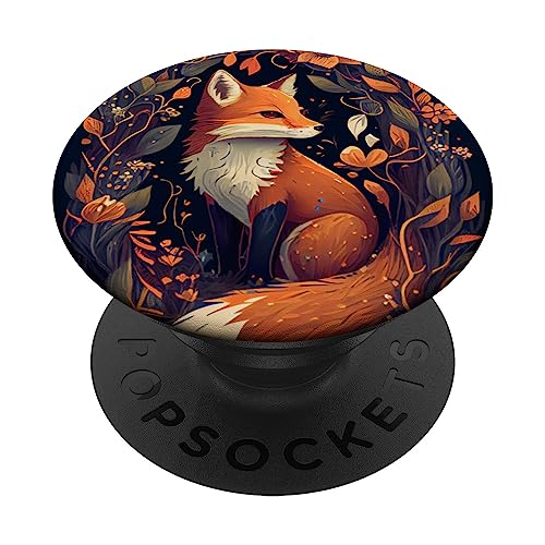 PopSockets Pop Grip:Nette Fuchs Bunte Illustration Herbst Blätter PopSockets mit austauschbarem PopGrip PopSockets Pop Grip:Nette Fuchs Bunte Illustration Herbst Blätter PopSockets mit austauschbarem PopGrip von Fox Colorful Merch