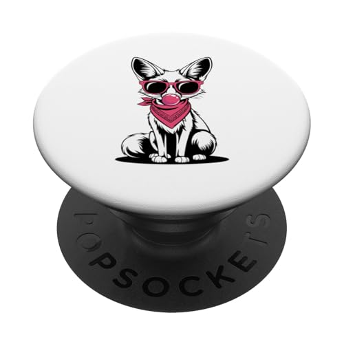 Fennek Sonnenbrille Kaugummi PopSockets Klebender PopGrip von Fox Lover Gifts