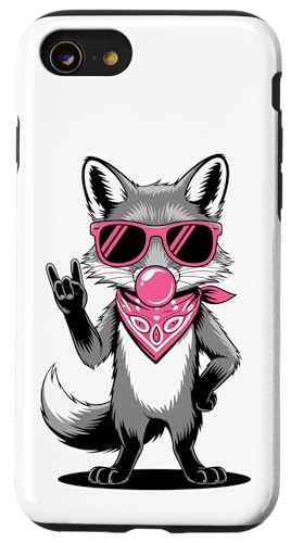 Fuchs Sonnenbrille Kaugummi Rock ’n’ Roll Hülle für iPhone SE (2020) / 7 / 8 von Fox Lover Gifts