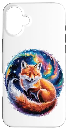 Paint Art Galaxie Rotfuchs Füchse Hülle für iPhone 16 Plus Paint Art Galaxie Rotfuchs Füchse Hülle für iPhone 16 Plus von Fox Lover Gifts