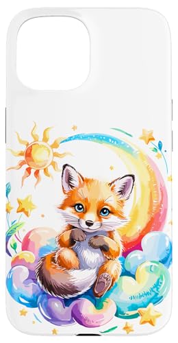 Rainbow Clouds Fuchs Füchse Hülle für iPhone 15 Rainbow Clouds Fuchs Füchse Hülle für iPhone 15 von Fox Lover Gifts