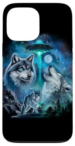 Alien Wolf Heulender Mond UFO Galaxie Wald Nacht Kunst Hülle für iPhone 13 Pro Max Alien Wolf Heulender Mond UFO Galaxie Wald Nacht Kunst Hülle für iPhone 13 Pro Max von Fox Republic Design