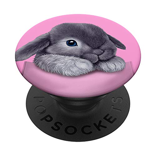 Blaues Zwergkaninchen in der Tasche PopSockets PopGrip: Ausziehbarer Sockel und Griff für Handys/Tablets mit Tauschbarem Top Blaues Zwergkaninchen in der Tasche PopSockets PopGrip: Ausziehbarer Sockel und Griff für Handys/Tablets mit Tauschbarem Top von Fox Republic Design