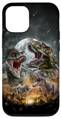 Hülle für iPhone 12/12 Pro Tyrannosaurus Rex Dinosaurier in prähistorischer Zeit Vollmond von Fox Republic Design