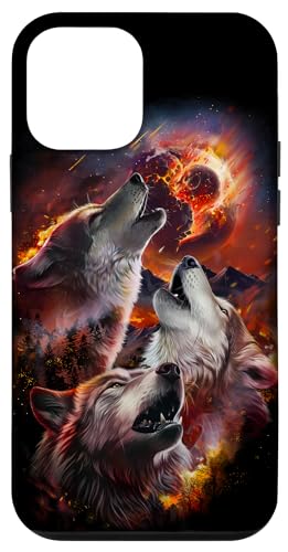 Hülle für iPhone 12 mini Wolf heult im brennenden Wald unter dem Asteroideneinschlag Mond Hülle für iPhone 12 mini Wolf heult im brennenden Wald unter dem Asteroideneinschlag Mond von Fox Republic Design