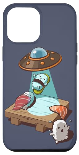 Hülle für iPhone 13 Pro Max Sushi wird von einem außerirdischen UFO entführt von Fox Republic Design