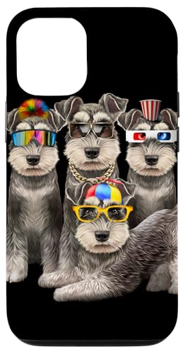 Lustiger Schnauzer Dog Squad in Sonnenbrille Party Hund Design Hülle für iPhone 12/12 Pro Lustiger Schnauzer Dog Squad in Sonnenbrille Party Hund Design Hülle für iPhone 12/12 Pro von Fox Republic Design