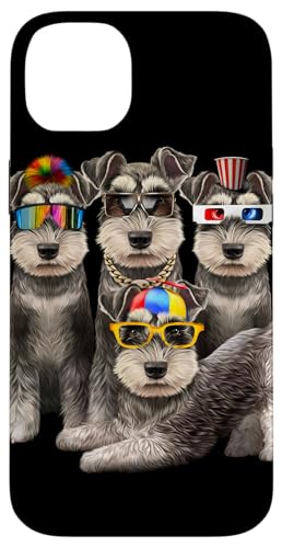Lustiger Schnauzer Dog Squad in Sonnenbrille Party Hund Design Hülle für iPhone 14 Plus Lustiger Schnauzer Dog Squad in Sonnenbrille Party Hund Design Hülle für iPhone 14 Plus von Fox Republic Design