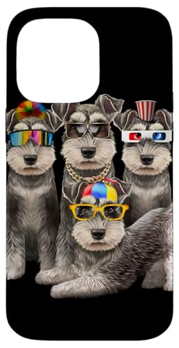 Lustiger Schnauzer Dog Squad in Sonnenbrille Party Hund Design Hülle für iPhone 14 Pro Max Lustiger Schnauzer Dog Squad in Sonnenbrille Party Hund Design Hülle für iPhone 14 Pro Max von Fox Republic Design