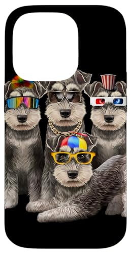 Lustiger Schnauzer Dog Squad in Sonnenbrille Party Hund Design Hülle für iPhone 14 Pro Lustiger Schnauzer Dog Squad in Sonnenbrille Party Hund Design Hülle für iPhone 14 Pro von Fox Republic Design