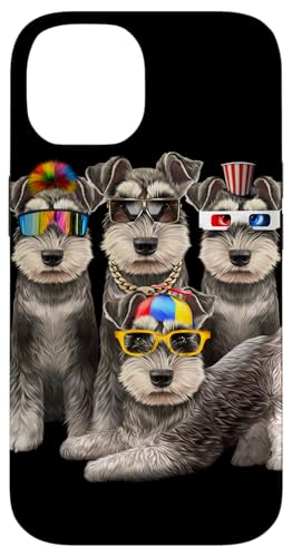 Lustiger Schnauzer Dog Squad in Sonnenbrille Party Hund Design Hülle für iPhone 14 von Fox Republic Design