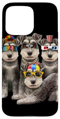 Lustiger Schnauzer Dog Squad in Sonnenbrille Party Hund Design Hülle für iPhone 15 Pro Max Lustiger Schnauzer Dog Squad in Sonnenbrille Party Hund Design Hülle für iPhone 15 Pro Max von Fox Republic Design