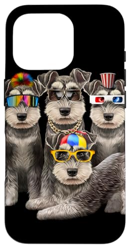 Lustiger Schnauzer Dog Squad in Sonnenbrille Party Hund Design Hülle für iPhone 16 Pro Lustiger Schnauzer Dog Squad in Sonnenbrille Party Hund Design Hülle für iPhone 16 Pro von Fox Republic Design