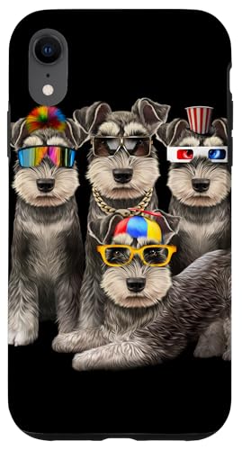 Lustiger Schnauzer Dog Squad in Sonnenbrille Party Hund Design Hülle für iPhone XR Lustiger Schnauzer Dog Squad in Sonnenbrille Party Hund Design Hülle für iPhone XR von Fox Republic Design