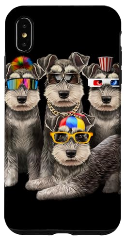 Lustiger Schnauzer Dog Squad in Sonnenbrille Party Hund Design Hülle für iPhone XS Max Lustiger Schnauzer Dog Squad in Sonnenbrille Party Hund Design Hülle für iPhone XS Max von Fox Republic Design
