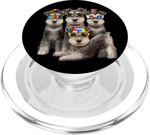 Lustiger Schnauzer Dog Squad in Sonnenbrille Party Hund Design PopSockets PopGrip für MagSafe Lustiger Schnauzer Dog Squad in Sonnenbrille Party Hund Design PopSockets PopGrip für MagSafe von Fox Republic Design
