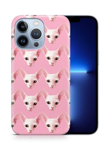 Schutzhülle für Apple iPhone 13 Pro, Motiv: süßes Bambus-Katzenfelin-Muster #A2#4, aus Polykarbonat von Foxercases