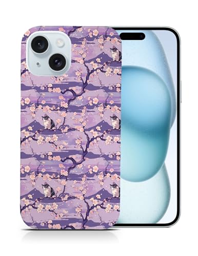 Schutzhülle für Apple iPhone 15, Motiv: Kanaani-Katze, Feline-Muster #A2#3, aus Polykarbonat von Foxercases