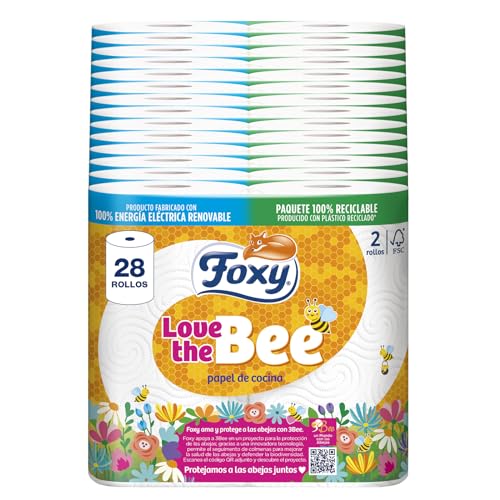 Foxy Love the Bee | 2-lagig | 28 Rollen | 66 Services pro Rolle | FSC-zertifiziert | 100% erneuerbare elektrische Energie | recycelbare Verpackung aus recyceltem Kunststoff Foxy Love the Bee | 2-lagig | 28 Rollen | 66 Services pro Rolle | FSC-zertifiziert | 100% erneuerbare elektrische Energie | recycelbare Verpackung aus recyceltem Kunststoff von Foxy