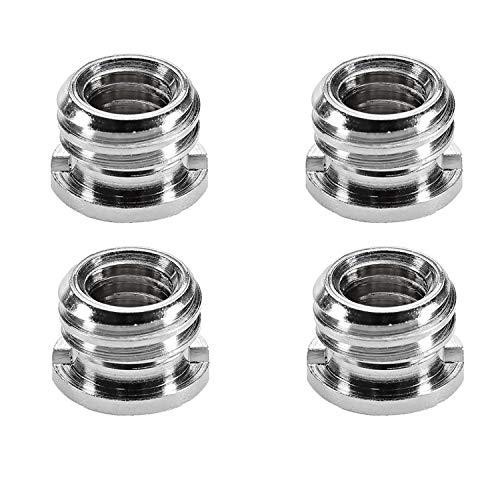 Standard 1/4"-20 Female to 3/8"-16 Male Screw Adapter Reducer Bushing Converter for DSLR Camera Camcorder Tripod Monopod Ball Head Ballhead Video Light Stand (4 Pieces) von Fozent