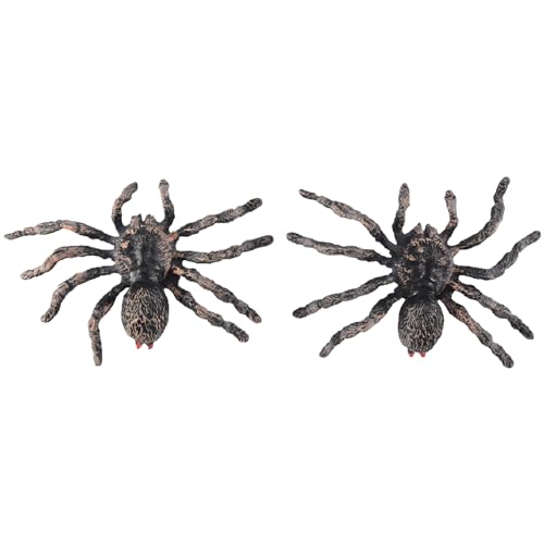 Fozriybefy 2 StüCk 9,5Cm Groß GefäLschte Realistische Spinne Insekten Modell Spielzeug Spaß Halloween Unheimlich StüTze von Fozriybefy