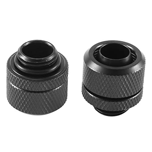 Fozriybefy 2 Stücke Wasser Kühlung Armaturen G1 / 4 Außen Gewinde Pagode Für 9,5X12,7 Mm Weich Computer Kühl System Stecker Schwarz von Fozriybefy