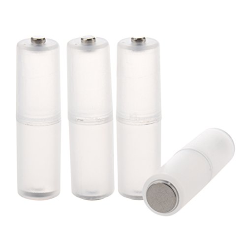 Fozriybefy 4 Stück AAA zu AA Batterie Zelle Konverter Adapter zylindrische Gehaeuse Halter von Fozriybefy