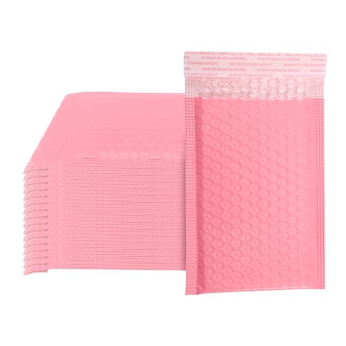 Fozriybefy 50 StüCk Schaum Umschlag Selbst Dichtung Mailer Gepolsterte UmschläGe mit Blase MailingTasche Pakete Tasche Rosa von Fozriybefy