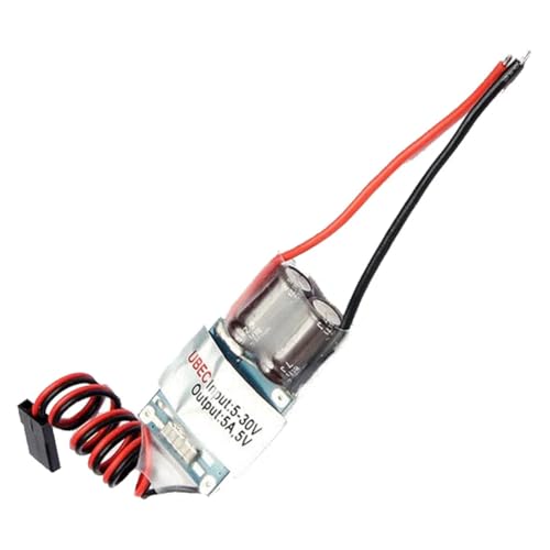 Fozriybefy 5A 2-7S FPV Empfänger Stromversorgung Spannungsregler Externer BEC (UBEC) 5V Step-Down-Reglermodul für RC-Flugzeug, Einfach zu Bedienen von Fozriybefy