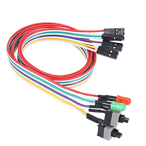 Fozriybefy ATX PC Computer Motherboard Netzkabel 2 Schalter Auf Mit LED Licht EIN/Aus/Reset von Fozriybefy