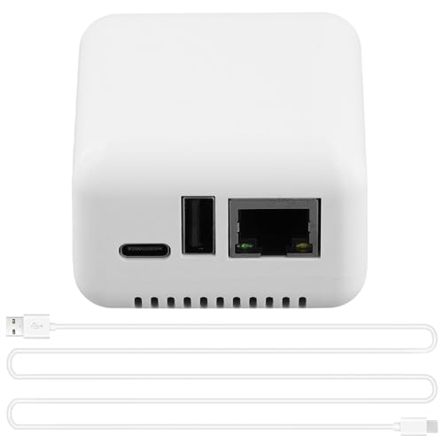 Fozriybefy P330 Mini-Druckserver, USB 2.0-Kabelverbindung, Einfaches Drucken, Mini NP330 Cloud Printing-Druckserver von Fozriybefy