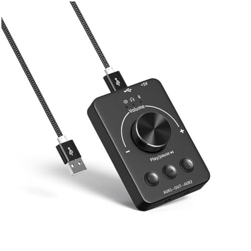 Fozriybefy USB-Lautstärkeregler Multimedia-Computer-Lautsprecher-Controller Einstellknopf EIN-Tasten-Stummschaltung Bluetooth mit Wiedergabe-Pause-Überspringen Fozriybefy USB-Lautstärkeregler Multimedia-Computer-Lautsprecher-Controller Einstellknopf EIN-Tasten-Stummschaltung Bluetooth mit Wiedergabe-Pause-Überspringen von Fozriybefy