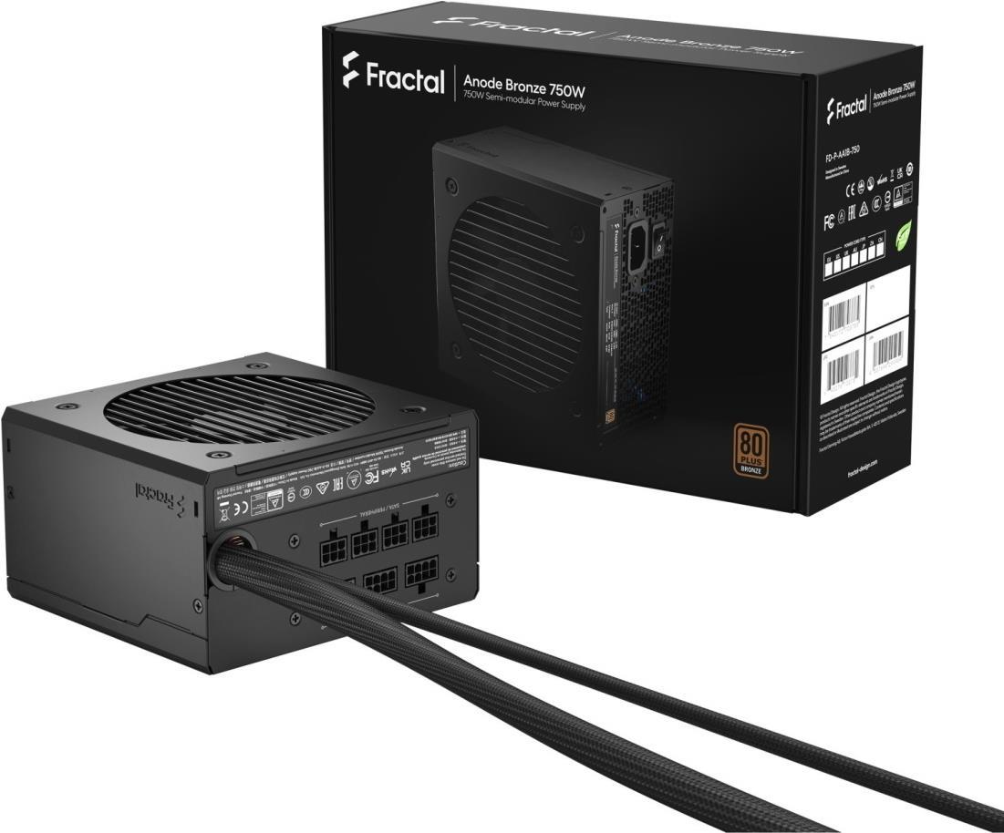 Fractal Design Anode Netzteil 750 W ATX Schwarz (FD-P-AA1B-750-EU) von Fractal Design