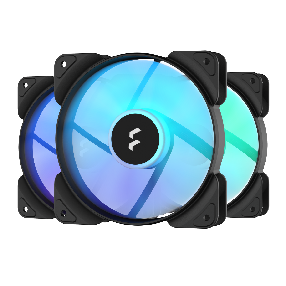 Fractal Design Aspect 12 RGB PWM Black Frame 3-Pack [120mm Gehäuselüfter] von Fractal Design