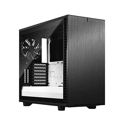Fractal Design Define 7 Black/White TG Modulares Silent E-ATX Mid Tower PC-Gehäuse aus Aluminium/Stahl mit seitlichem Fenster aus Tempered Glass, schwarz-weiß von Fractal Design
