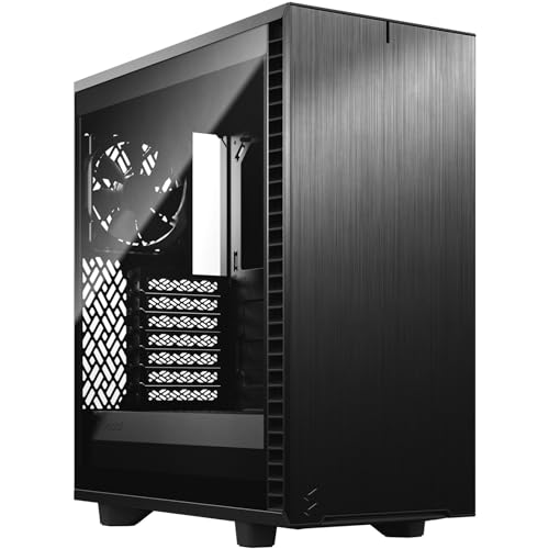 Fractal Design Define 7 Compact Black Brushed Aluminum/Steel ATX Compact Silent Tempered Glass Window Mid Tower Computer Case von Fractal Design