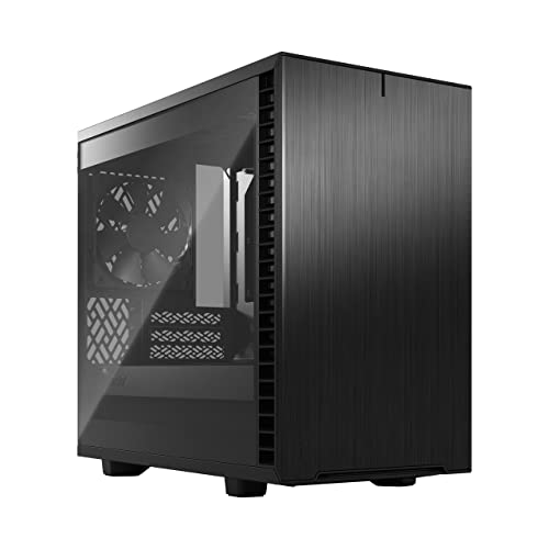 Fractal Design Define 7 Nano Black Brushed Aluminum/Steel Mini ITX Silent Light Tinted Tempered Glass Window Nano Tower Computer Case von Fractal Design