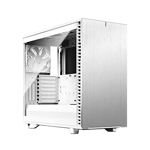 Fractal Design Define 7 White TG Modulares Silent E-ATX Mid Tower PC-Gehäuse aus Aluminium/Stahl mit seitlichem Fenster aus Tempered Glass, weiß von Fractal Design