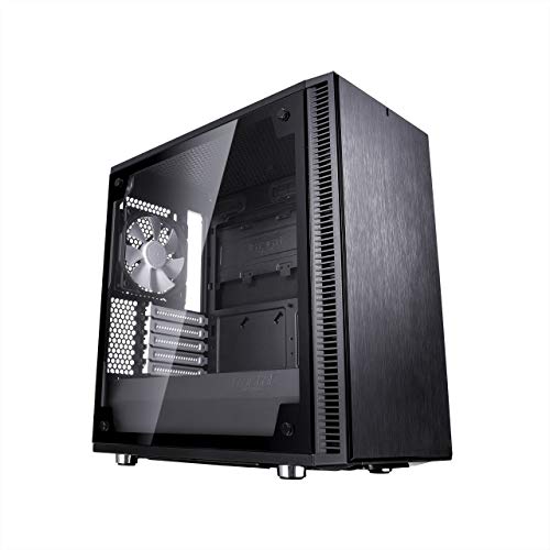 Fractal Design Define Mini C Tempered Glass, PC Gehäuse (Midi Tower mit Seitenteil aus gehärtetem Glas) Case Modding für (High End) Gaming PC, schwarz von Fractal Design