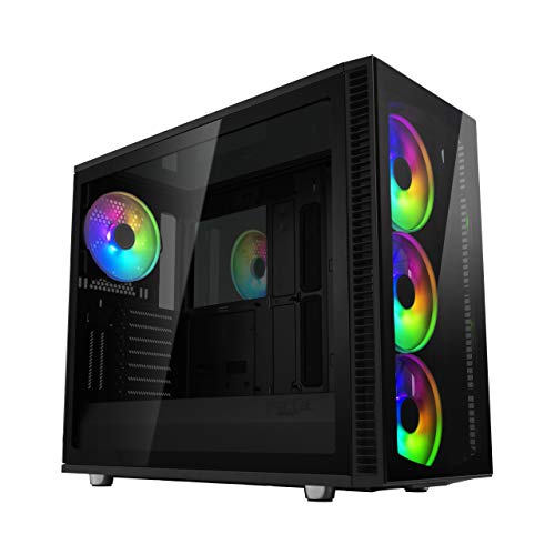 Fractal Design Define S2 Vision RGB- Mid Tower Computergehäuse - High-Airflow und leiser Betrieb - Modularer Innenraum - Dunkel getöntes Tempered Glass Side Panel - ARGB von Fractal Design