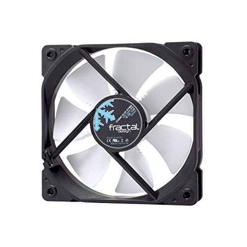 Fractal Design Dynamic X2 GP-12 PWM Computer Fan - Silent Fan - High Airflow – 120x120x25 mm – 2000RPM – FDB-Bearings – Trip Wire - Aerodynamically Shaped Struts – 12v - Black/White (Single) von Fractal Design